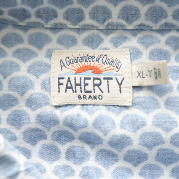 Faherty Brand Men's Size XL Short Sleeve Stretch Playa Shirt - Picture 6 of 8